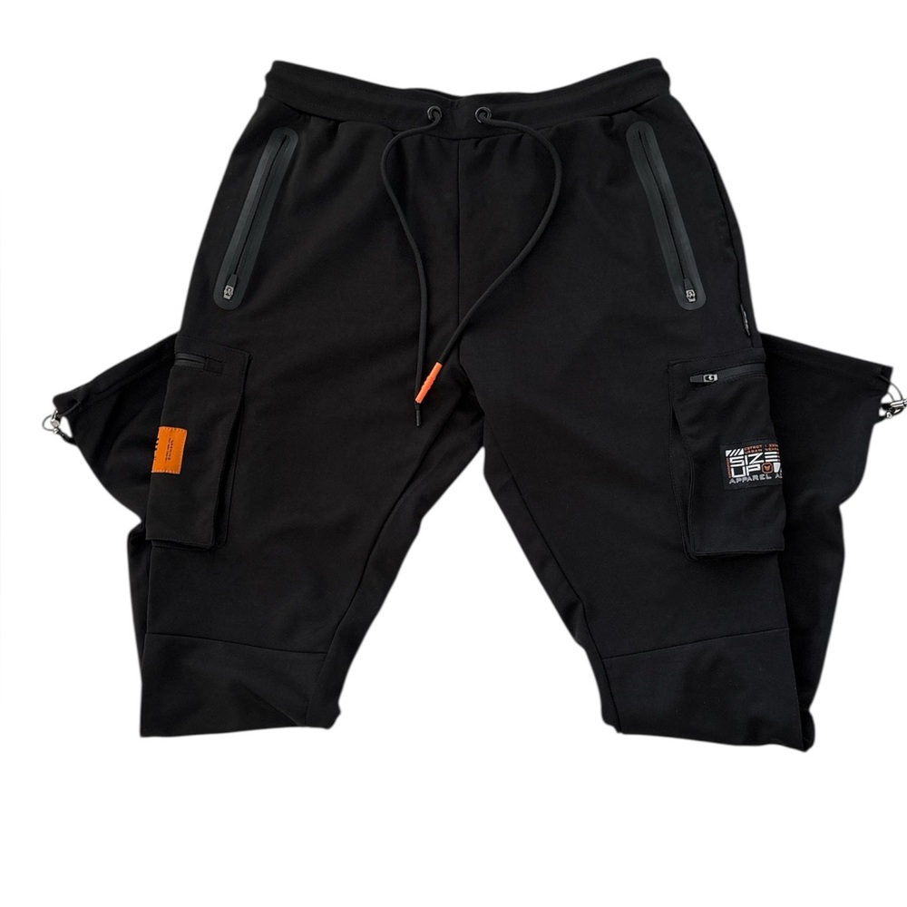 New Size Up Cargo Joggers with Orange Accent sz M